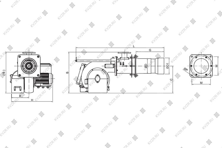 Чертеж газовой горелки ECO 50